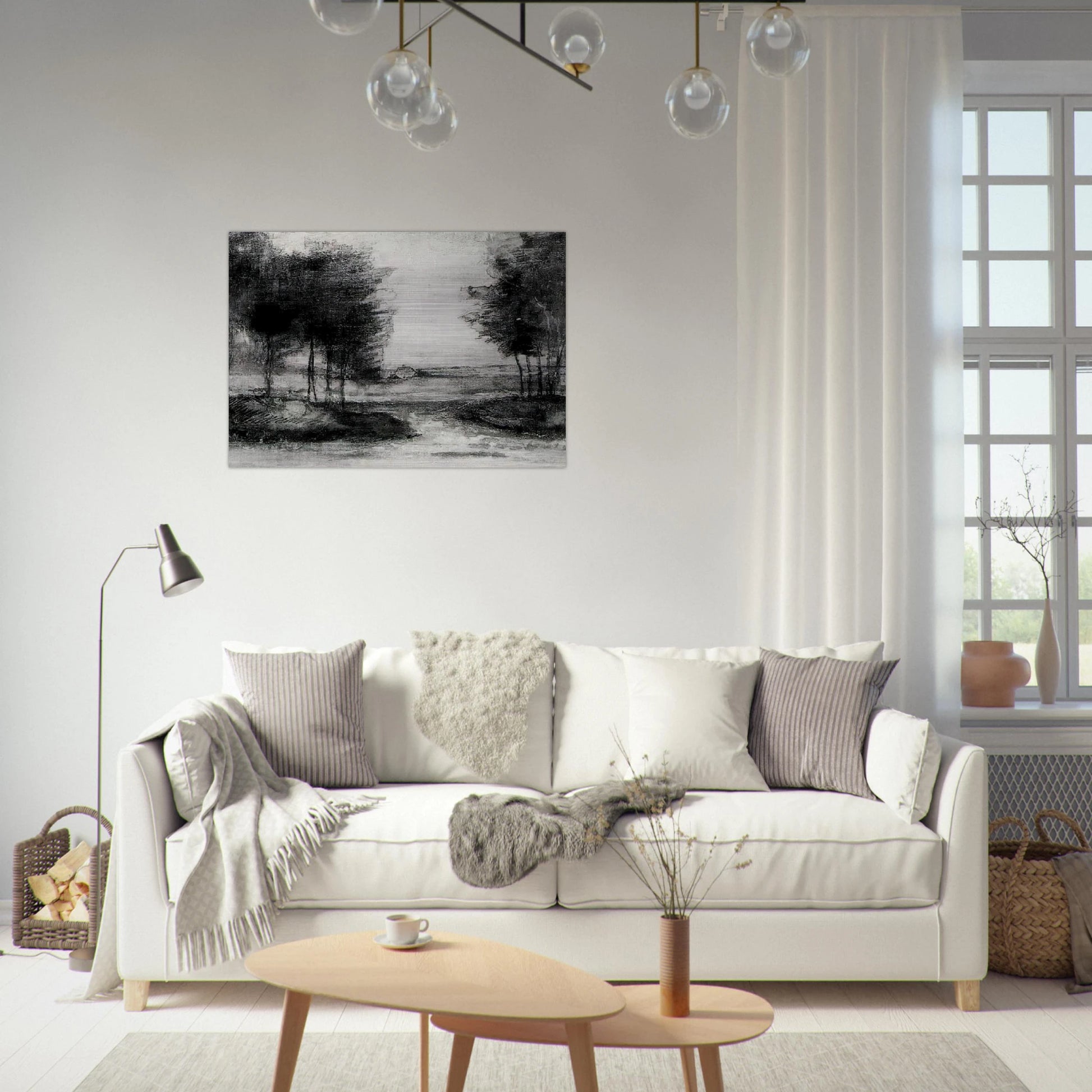 Landscape - Vincent van Gogh Brushed Aluminum Print - 70x100 cm / 28x40 inches | Vincent van Gogh Aluminum Print | Vincent van Gogh Prints