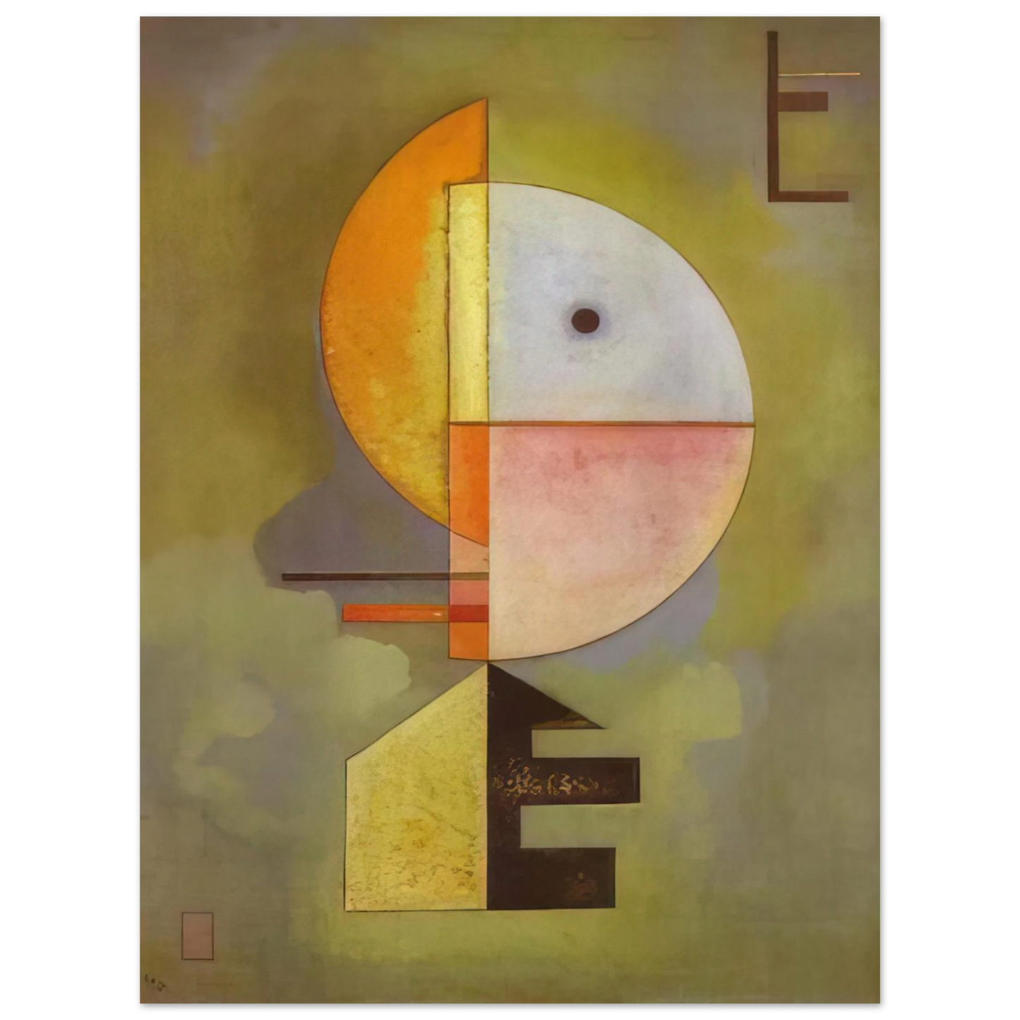 Wassily Kandinsky - UPWARD 1929  75x100 cm / 30x40inches Fine Art Poster