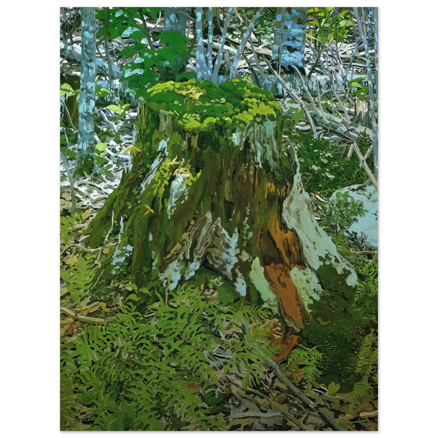 Neil Welliver - Stump - 2000  75x100 cm / 30x40inches Fine Art Poster