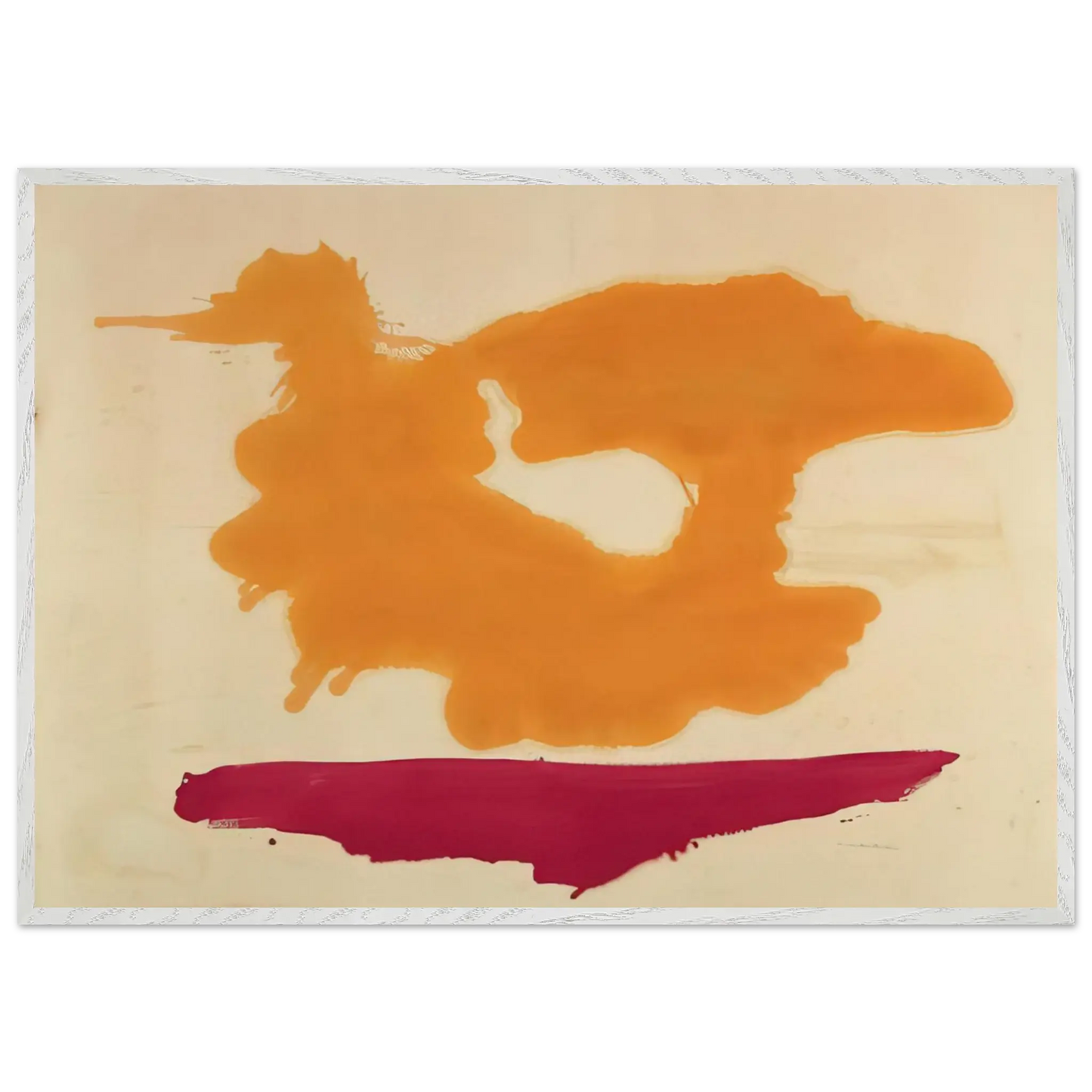 Helen Frankenthaler - Only Orange - 1963 Wall art - 28x43  cm / XL (11x17 Inches) - Fine Art Poster - -