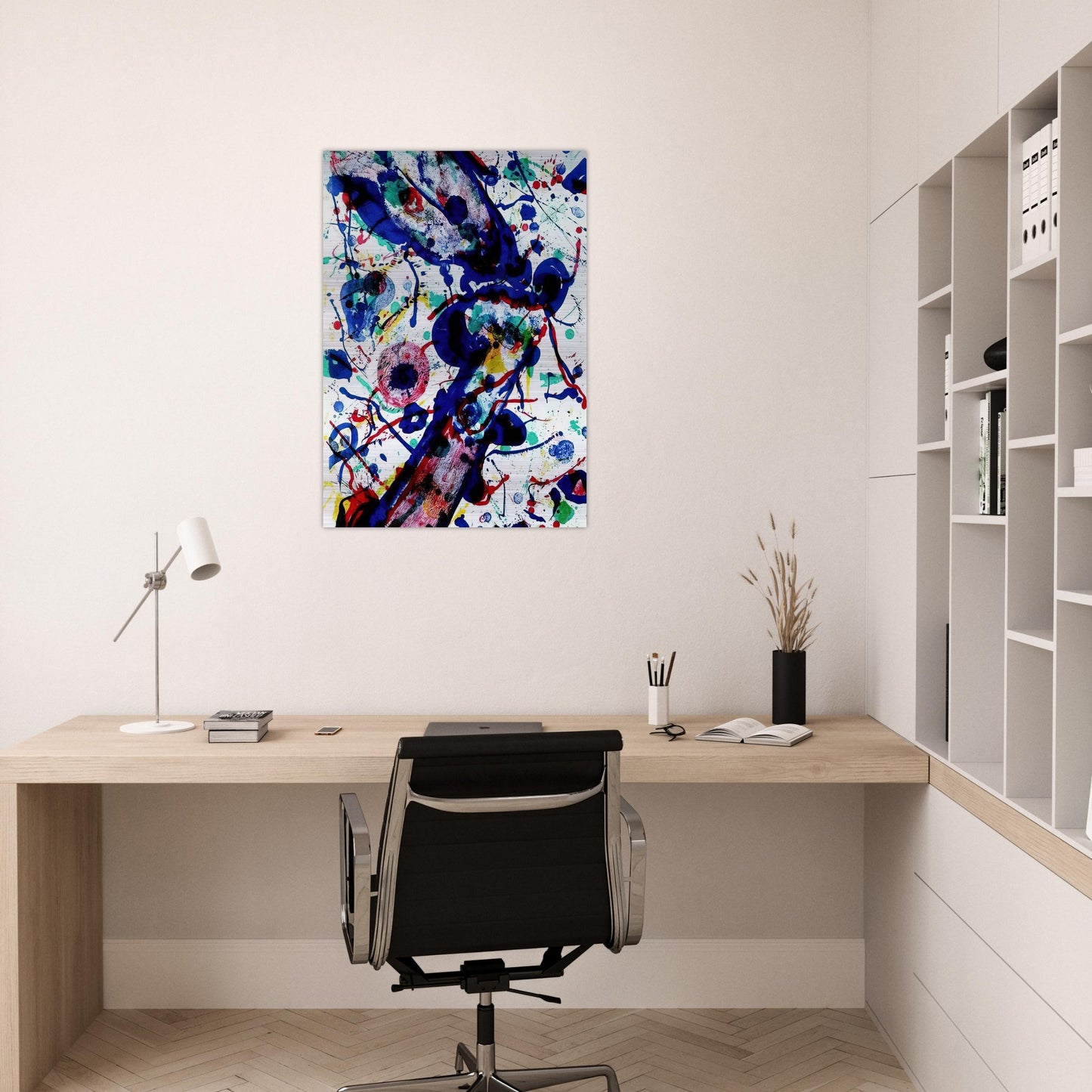 Untitled from Michel Waldberg s Posmes dans le ciel - Sam Francis Brushed Aluminum Print - 70x100 cm / 28x40 inches | Sam Francis Aluminum Print | Sam Francis Prints