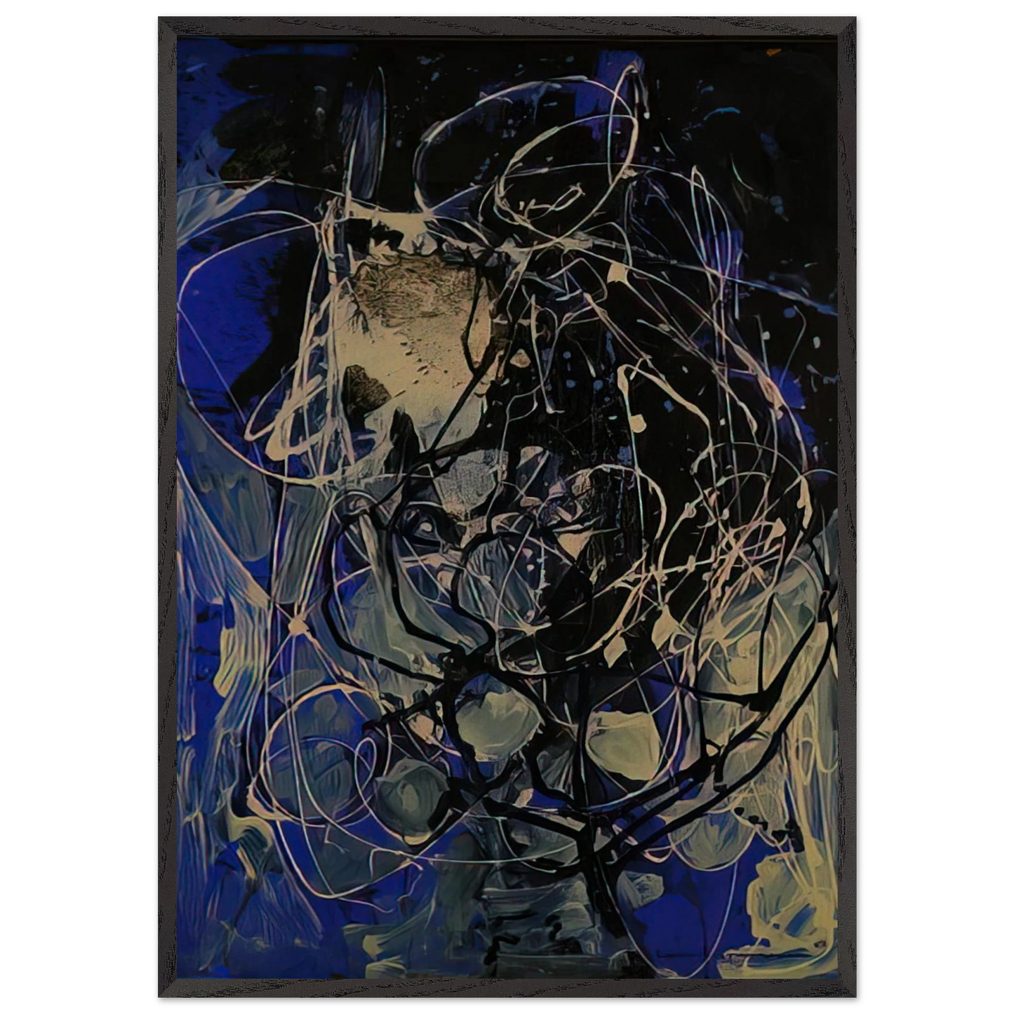 The Wind - Hans Hofmann 70x100 cm / 28x40 inches Framed Art Print – Black Wooden Frame