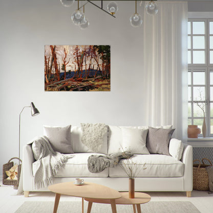 BURNT COUNTRY EVENING SKETCH FOR BURNT LAND 1914 - Tom Thomson Brushed Aluminum Print - 70x100 cm / 28x40 inches | Tom Thomson Aluminum Print | Tom Thomson Prints