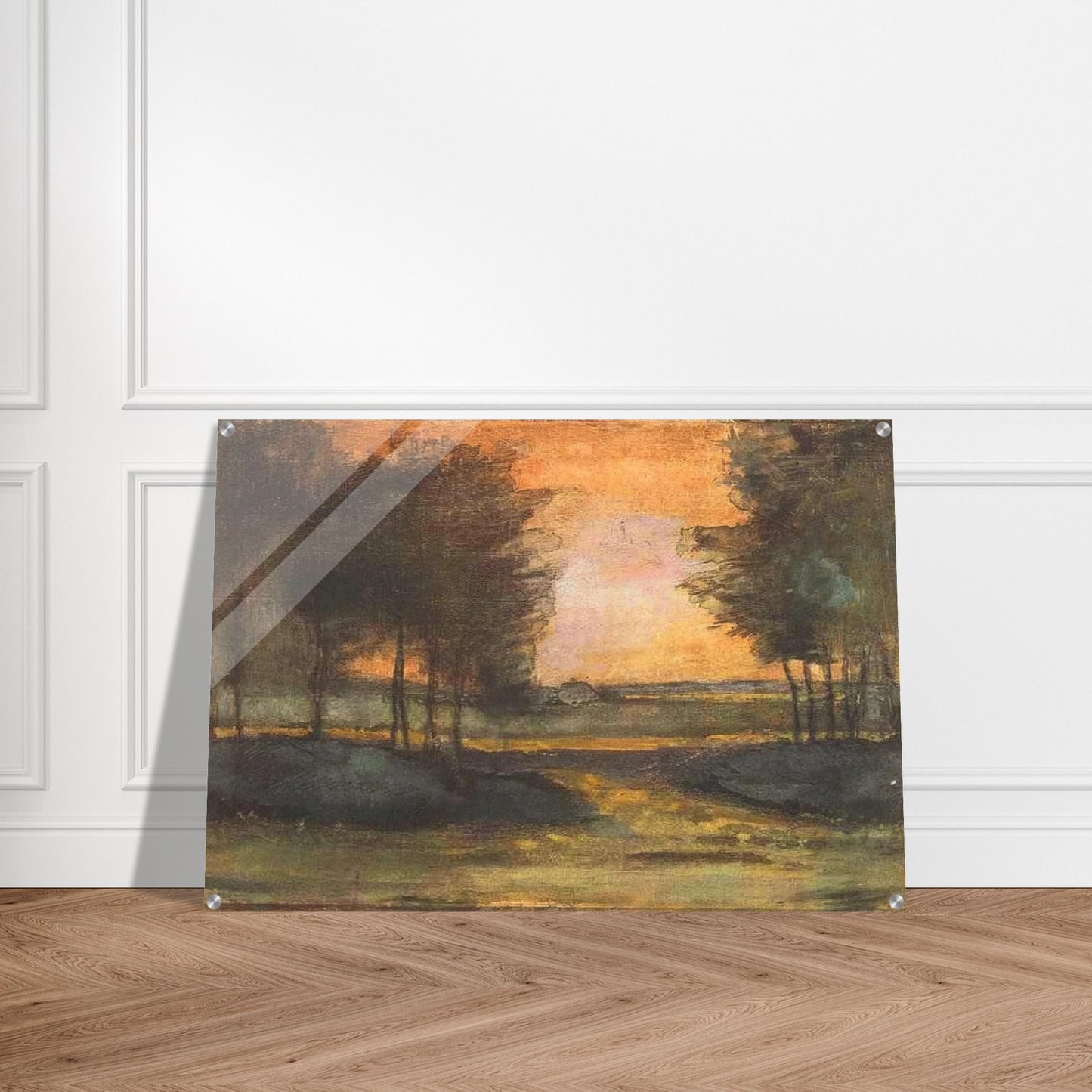 The Landscape in Drenthe - Vincent van Gogh Acrylic Print - 70x100 cm / 28x40″ inches | Vincent van Gogh Wall Art | Vincent van Gogh Prints