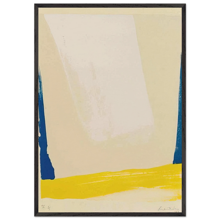 White Portal - 1967 - Helen Frankenthaler 70x100 cm / 28x40 inches Framed Art Print – Black Wooden Frame