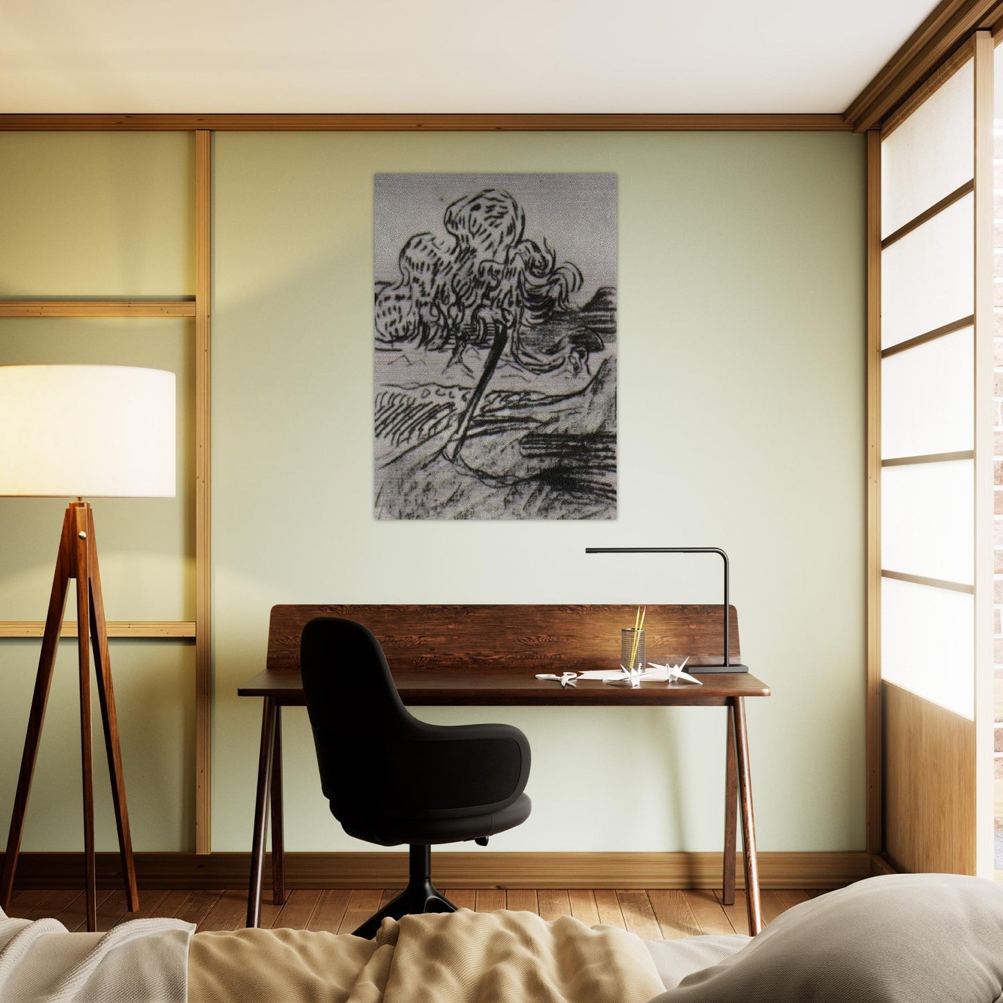 Study of a Fruit Tree - Vincent van Gogh Brushed Aluminum Print - 70x100 cm / 28x40 inches | Vincent van Gogh Aluminum Print | Vincent van Gogh Prints