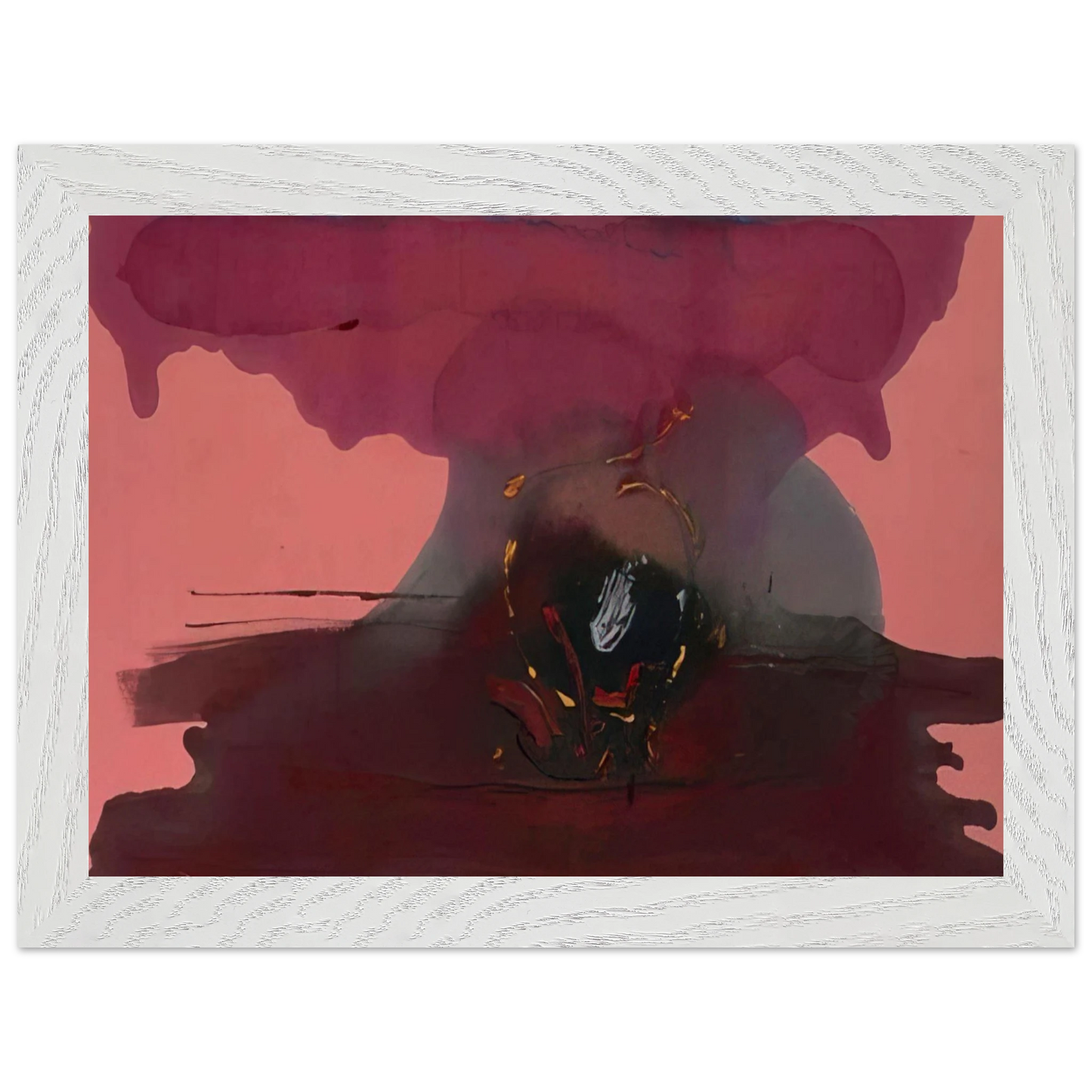 Helen Frankenthaler - Harbinger - 1986 Wall art - 40x50 cm / 16x20 inches - Premium Wooden Framed Poster With Fine Art Paper-canvas - Wood frame