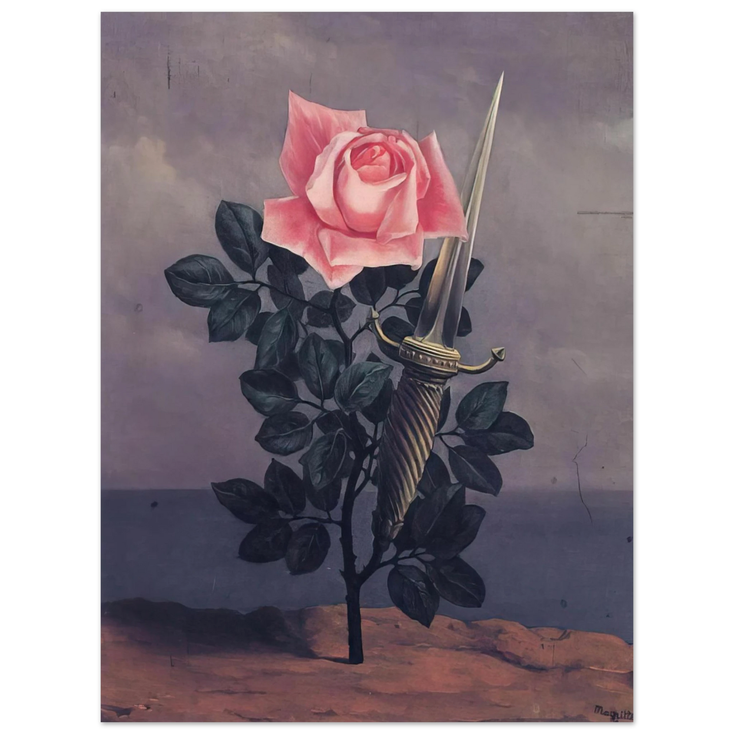 Rene Magritte - THE BLOW TO THE HEART 1952  75x100 cm / 30x40inches Fine Art Poster