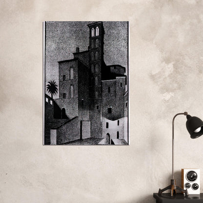 SS GIOVANNI ET PAOLO ROME MAY 1936 1936 - MC Escher Brushed Aluminum Print - 70x100 cm / 28x40 inches | MC Escher Aluminum Print | MC Escher Prints