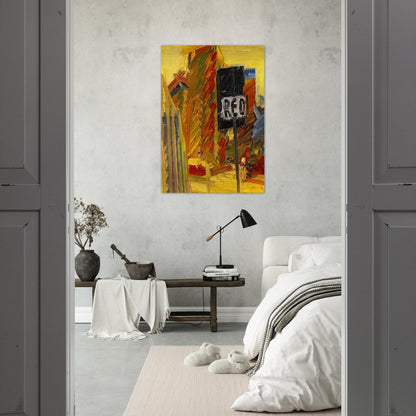 TOWER BLOCKS - Frank Auerbach Brushed Aluminum Print - 70x100 cm / 28x40 inches | Frank Auerbach Aluminum Print | Frank Auerbach Prints