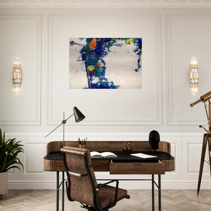 Middle Blue - Sam Francis Brushed Aluminum Print - 70x100 cm / 28x40 inches | Sam Francis Aluminum Print | Sam Francis Prints