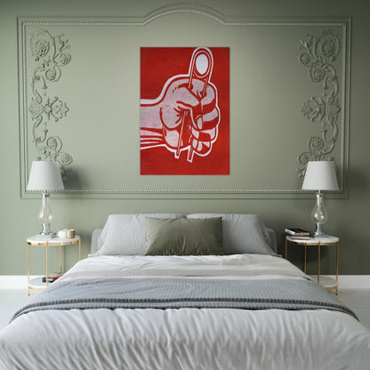 THE GRIP 1962 - Roy Lichtenstein Brushed Aluminum Print - 70x100 cm / 28x40 inches | Roy Lichtenstein Aluminum Print | Roy Lichtenstein Prints