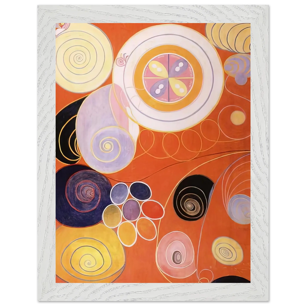 Hilma af Klint - THEY TENS MAINSTAY IV 1907 Wall art - A3 (29.7 x 42  cm) - Premium Wooden Framed Poster With Fine Art Paper - Wood frame