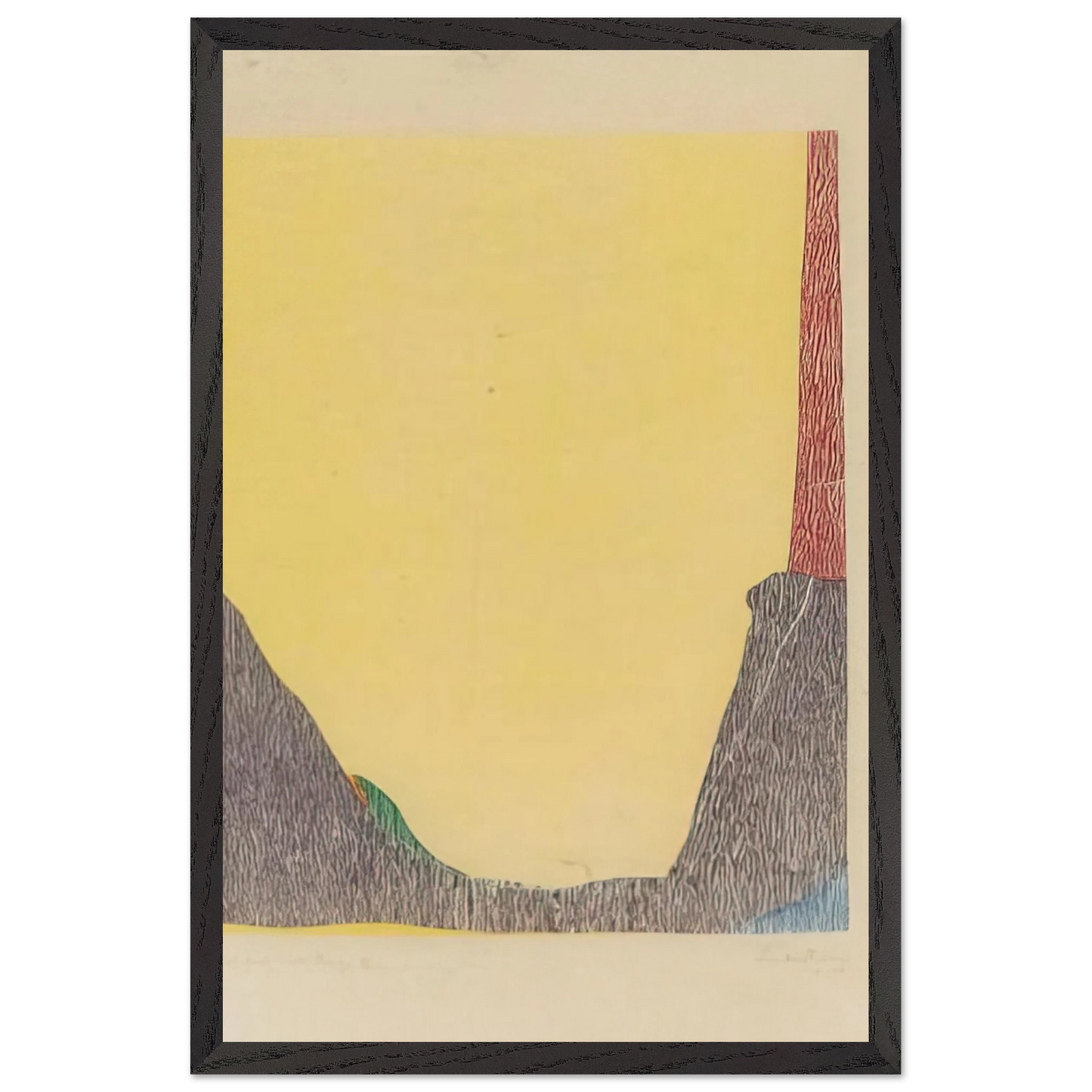 Helen Frankenthaler - East and Beyond - 1973 Wall art - 30x40 cm / 12x16 inches - Premium Wooden Framed Poster With Fine Art Paper-canvas - Wood frame