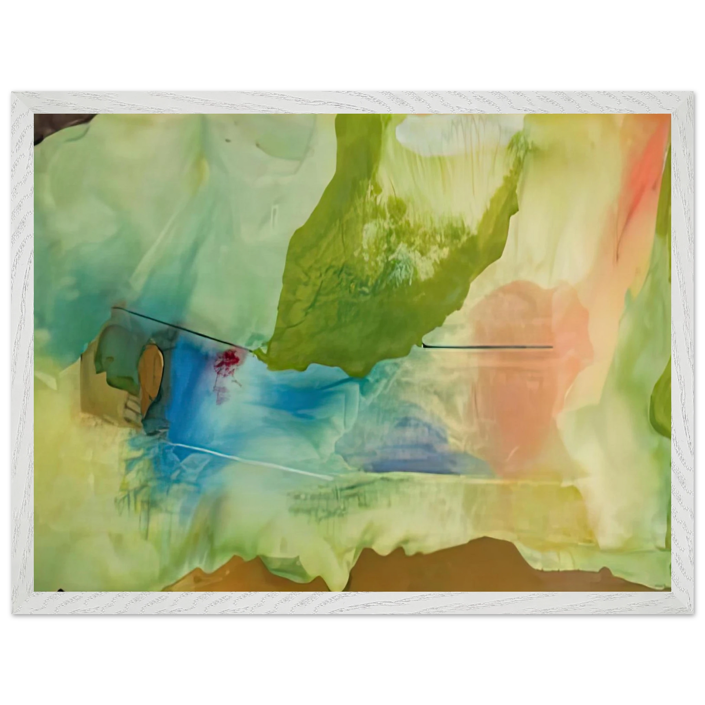 Helen Frankenthaler - Hint from Bassano, 1973- Wall Art - 30x40 cm / 12x16 inches - Premium Wooden Framed Poster With Fine Art Paper-canvas - White frame