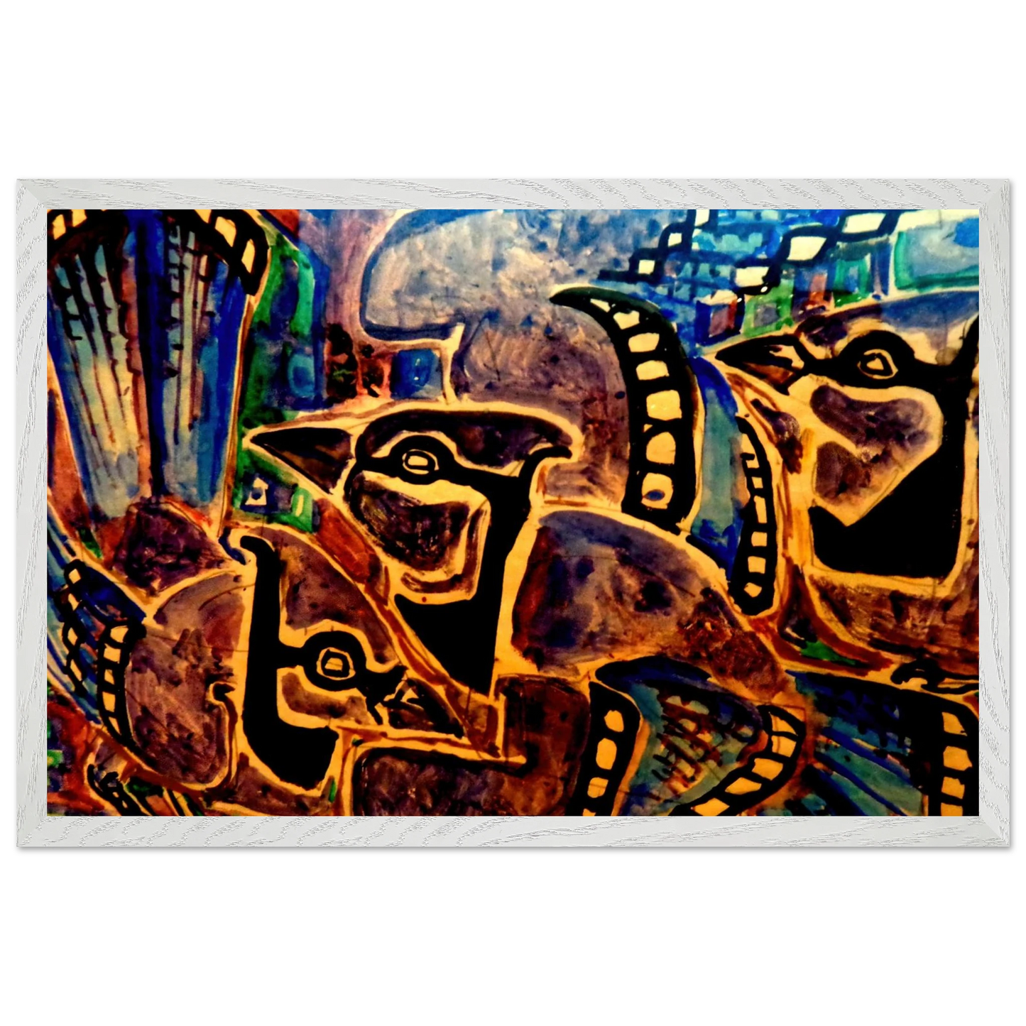 Walter Inglis Anderson - Walter Anderson Wall art - 13x18 cm / 5x7 inches - Premium Wooden Framed Poster With Fine Art Paper-canvas - Black frame