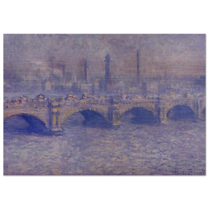 Waterloo Bridge, Sunlight Effect - claude monet Brushed Aluminum Print - 70x100 cm / 28x40 inches | claude monet Aluminum Print | claude monet Prints