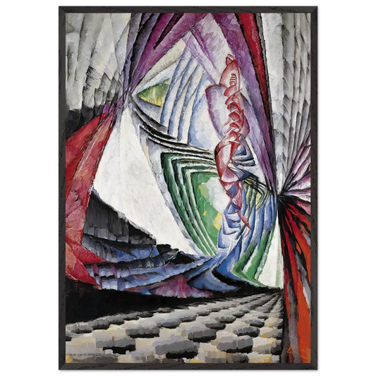 Positioning of Mobile Graphic Elements - Frantisek Kupka 70x100 cm / 28x40 inches Framed Art Print – Black Wooden Frame
