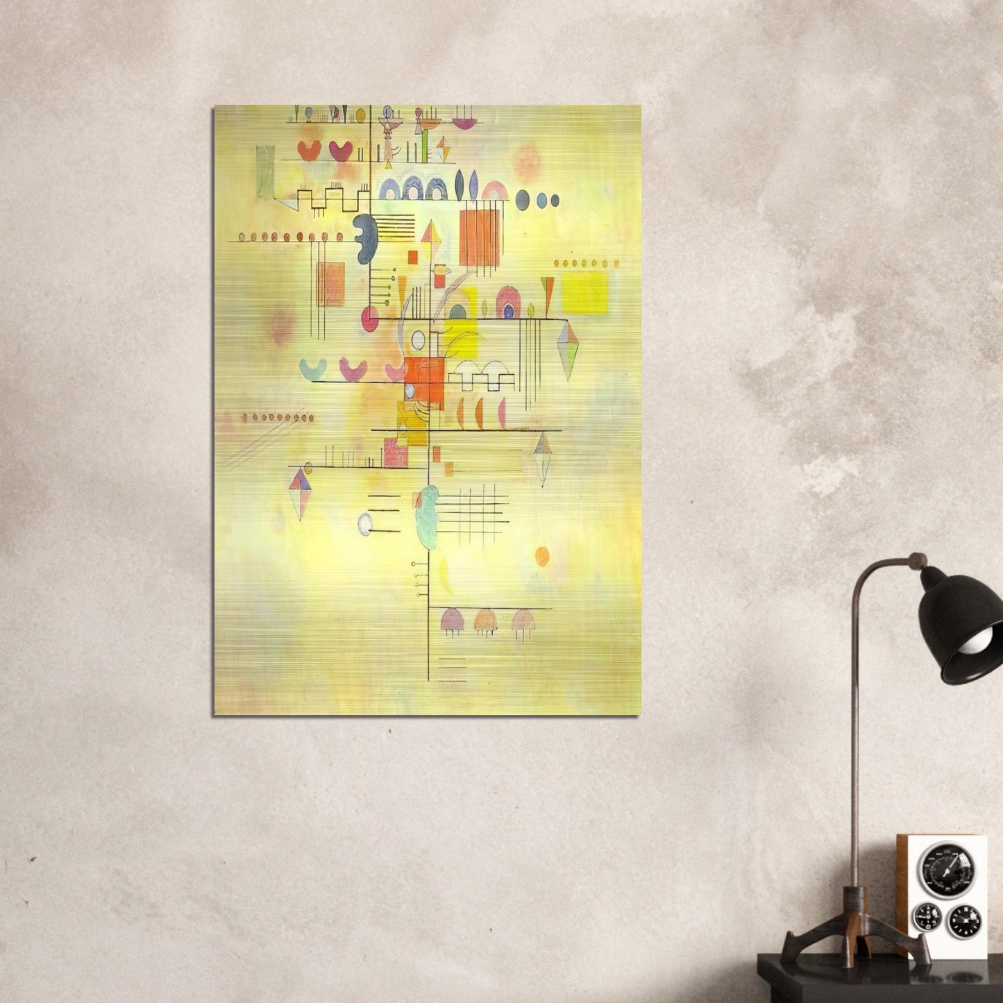 GENTLE ACCENT 1934 - Wassily Kandinsky Brushed Aluminum Print - 70x100 cm / 28x40 inches | Wassily Kandinsky Aluminum Print | Wassily Kandinsky Prints