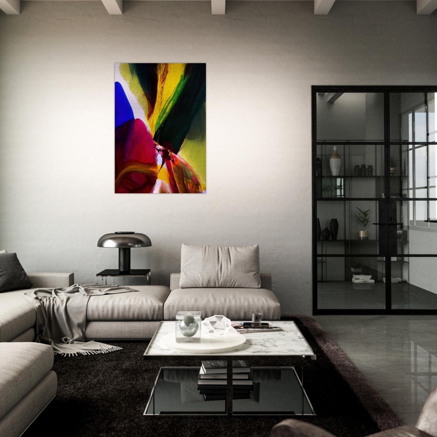 Phenomena Phoenix Equinox - Paul Jenkins Brushed Aluminum Print - 70x100 cm / 28x40 inches | Paul Jenkins Aluminum Print | Paul Jenkins Prints
