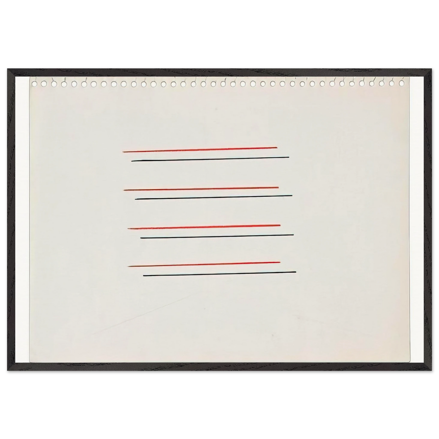 Untitled - 1971 N5 - Fred Sandback 70x100 cm / 28x40 inches Framed Art Print – Black Wooden Frame