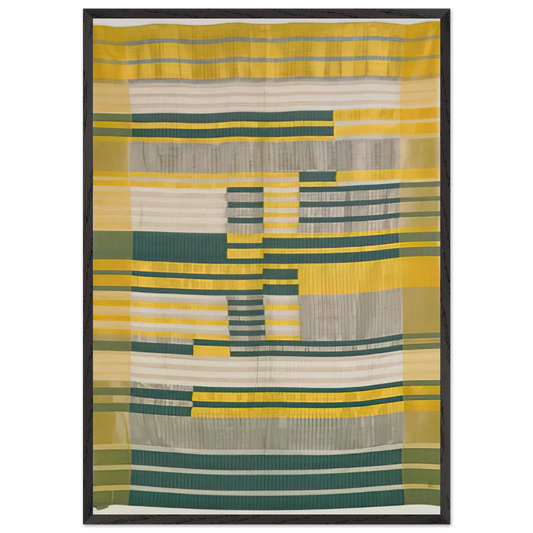 WALL HANGING 1925 - Anni Albers 70x100 cm / 28x40 inches Framed Art Print – Black Wooden Frame