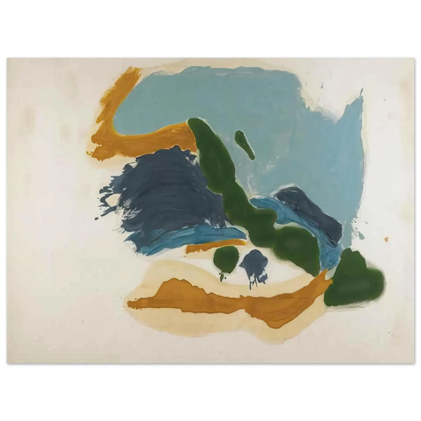 Helen Frankenthaler - Tuscany - 1963 Wall art - 50x70 cm / 20x28 Inches - Premium Wooden Framed Poster With Fine Art Paper - Black frame
