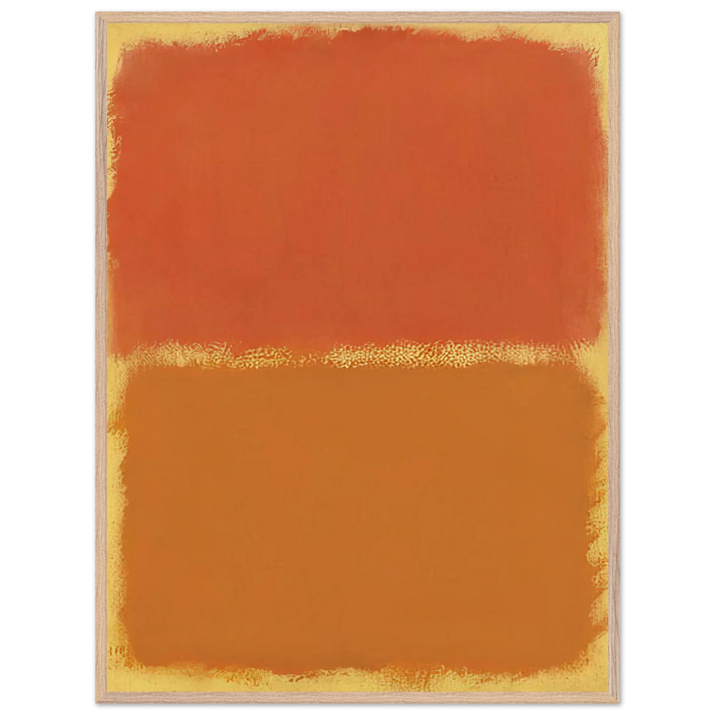 Mark Rothko - Orange, Red, Orange - 1961 Wall Art - 21x29.7 cm / 8x12" - Premium Wooden Framed Poster With Fine Art Paper - Black frame
