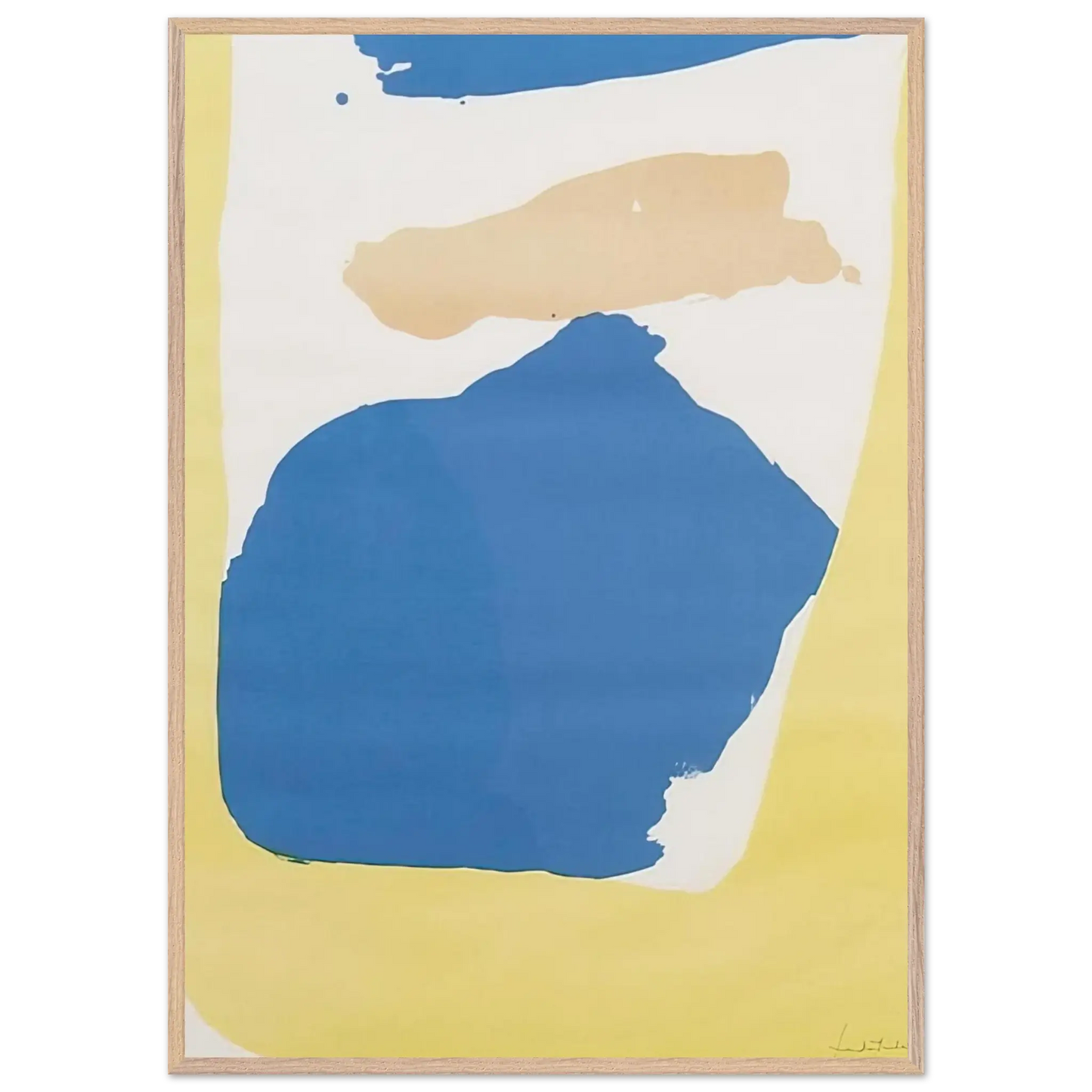 Helen Frankenthaler - Frankenthaler Preview - 1965 Wall art - 60x80 cm / 24x32 Inches - Premium Wooden Framed Poster With Fine Art Paper - Wood frame