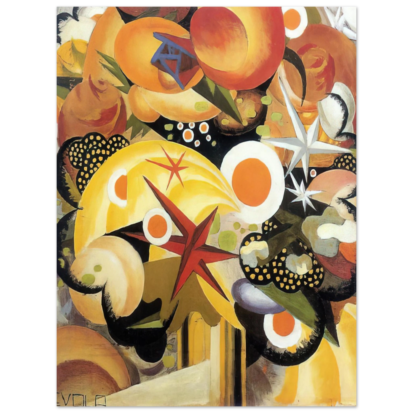 Julius Evola - Mazzo di fiori - 1918  75x100 cm / 30x40inches Fine Art Poster