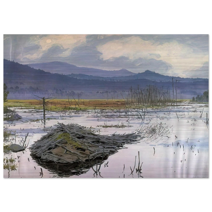 Beaver Pond - 1976 - Neil Welliver Brushed Aluminum Print - 70x100 cm / 28x40 inches | Neil Welliver Aluminum Print | Neil Welliver Prints