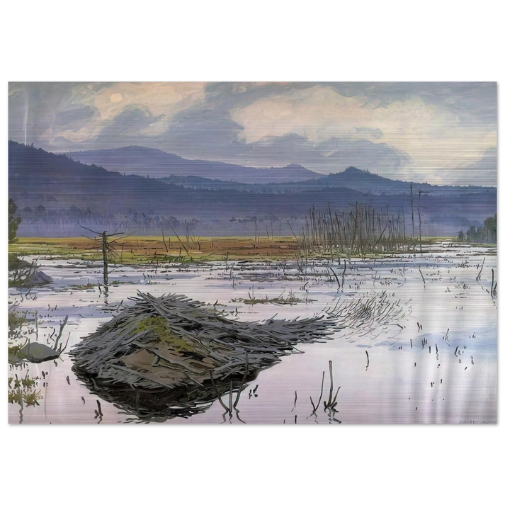 Beaver Pond - 1976 - Neil Welliver Brushed Aluminum Print - 70x100 cm / 28x40 inches | Neil Welliver Aluminum Print | Neil Welliver Prints