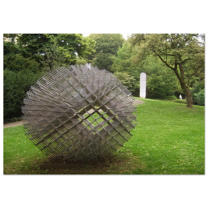 Sphere - Matter - 1962 - Francois Morellet Brushed Aluminum Print - 70x100 cm / 28x40 inches | Francois Morellet Aluminum Print | Francois Morellet Prints
