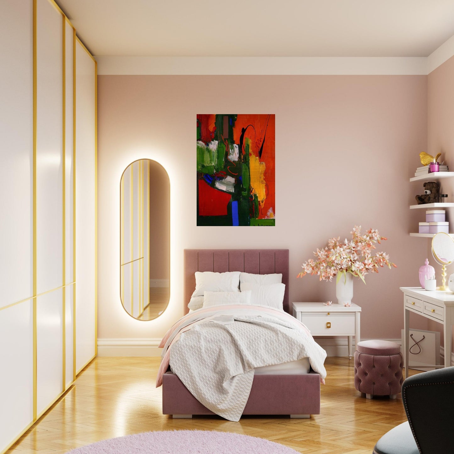 The Lark - Hans Hofmann Brushed Aluminum Print - 70x100 cm / 28x40 inches | Hans Hofmann Aluminum Print | Hans Hofmann Prints