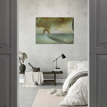 LANDSCAPE WITH ROCK IN THE SHAPE OF A TRIUMPHAL ARCH - Salvador Dali Brushed Aluminum Print - 70x100 cm / 28x40 inches | Salvador Dali Aluminum Print | Salvador Dali Prints