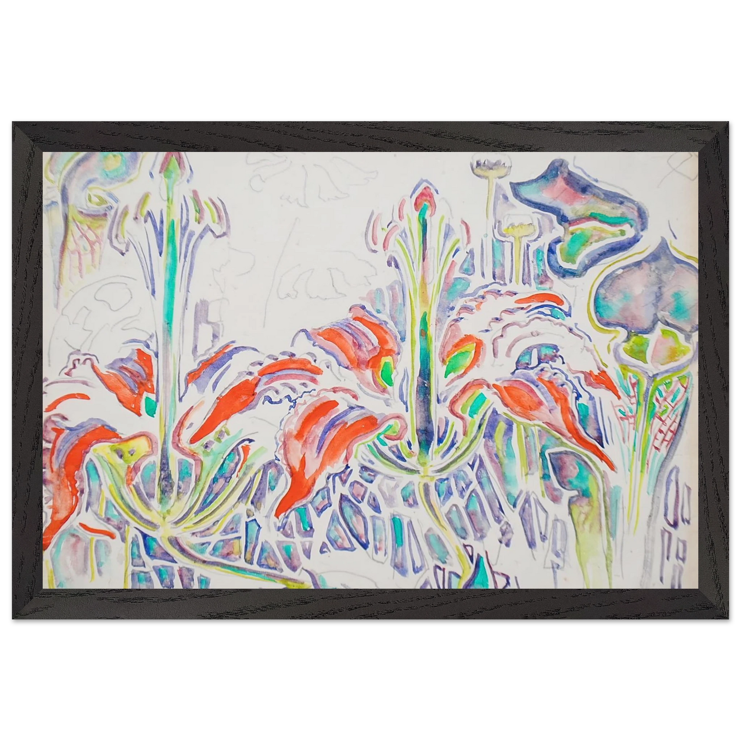 Walter Inglis Anderson - Walter Anderson Wall art - 20x25 cm / 8x10 inches - Premium Wooden Framed Poster With Fine Art Paper-canvas - Black frame