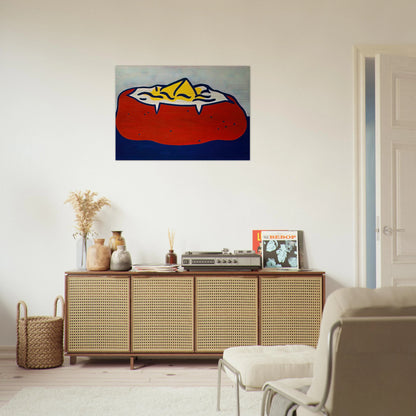 BAKED POTATO 1962 - Roy Lichtenstein Brushed Aluminum Print - 70x100 cm / 28x40 inches | Roy Lichtenstein Aluminum Print | Roy Lichtenstein Prints