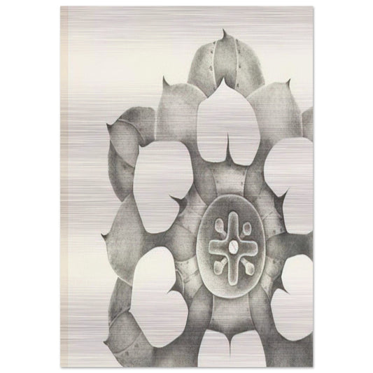 TENTH STONE 1968 - Lee Bontecou Brushed Aluminum Print - 70x100 cm / 28x40 inches | Lee Bontecou Aluminum Print | Lee Bontecou Prints
