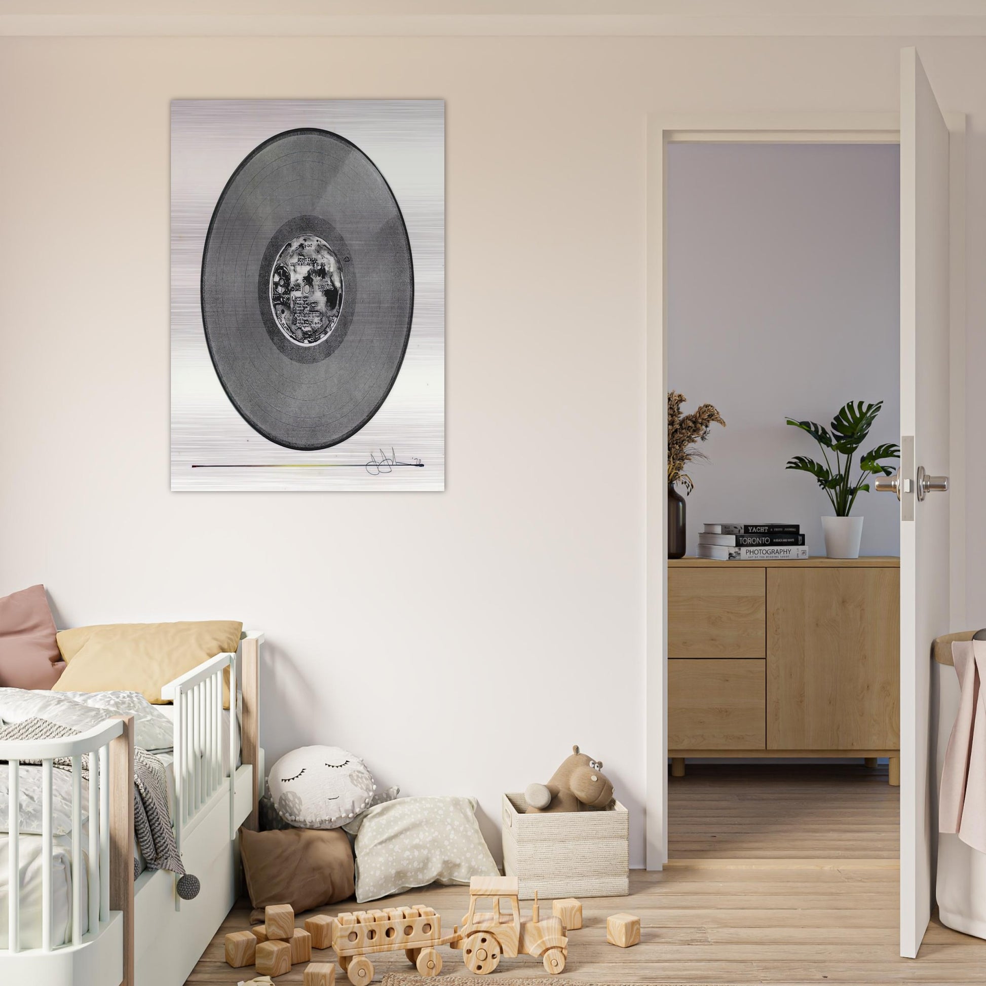 SCOTT FAGAN RECORD 1970 - Jasper Johns Brushed Aluminum Print - 70x100 cm / 28x40 inches | Jasper Johns Aluminum Print | Jasper Johns Prints