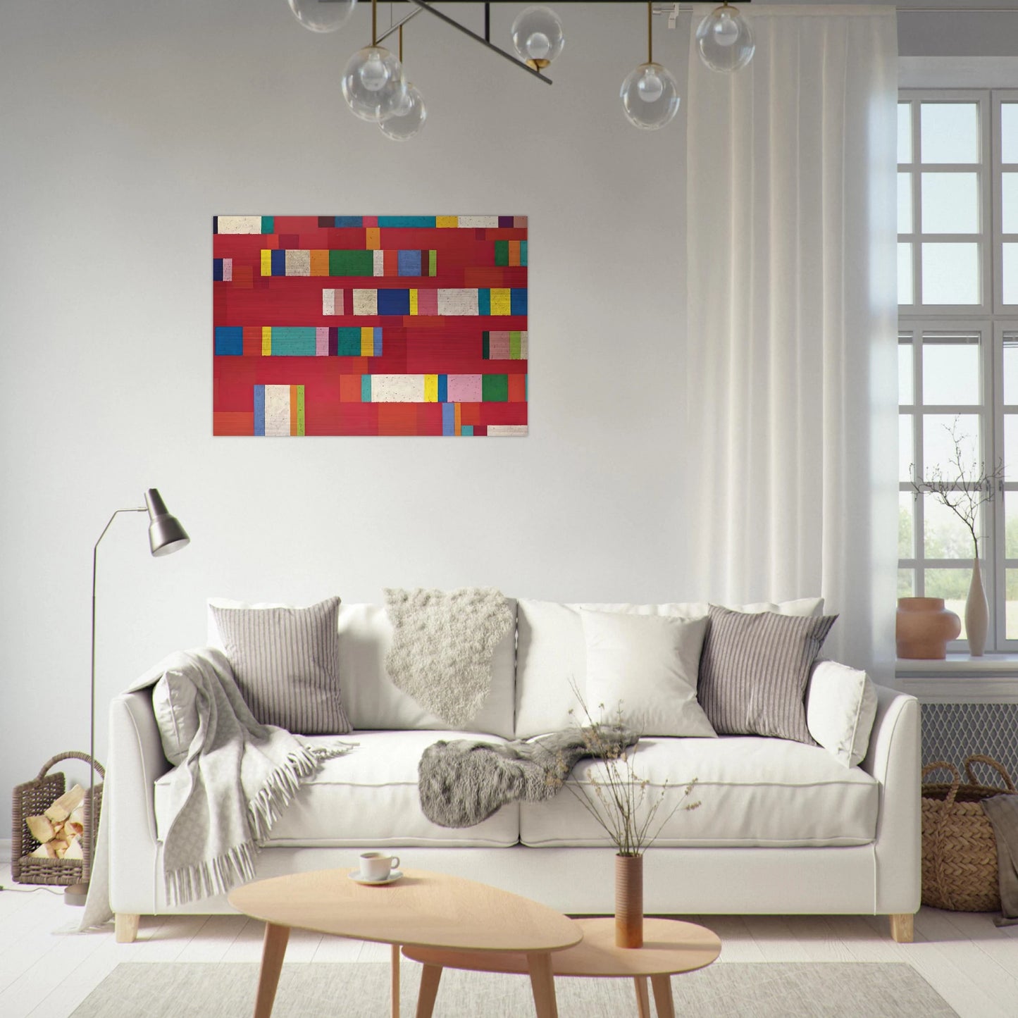 Rosso Perugino - 1979 - Piero Dorazio Brushed Aluminum Print - 70x100 cm / 28x40 inches | Piero Dorazio Aluminum Print | Piero Dorazio Prints