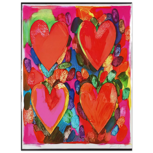 Jim Dine - FOUR HEARTS 1969  75x100 cm / 30x40inches Fine Art Poster