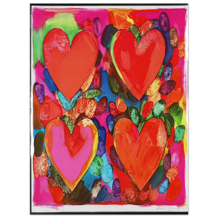 Jim Dine - FOUR HEARTS 1969  75x100 cm / 30x40inches Fine Art Poster
