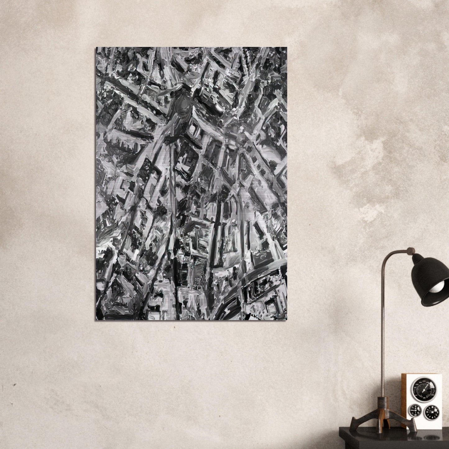 TOWNSCAPE PL 1970 - Gerhard Richter Brushed Aluminum Print - 70x100 cm / 28x40 inches | Gerhard Richter Aluminum Print | Gerhard Richter Prints