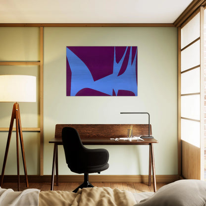 Magical Space Forms - 1951 - Lorser Feitelson Brushed Aluminum Print - 70x100 cm / 28x40 inches | Lorser Feitelson Aluminum Print | Lorser Feitelson Prints