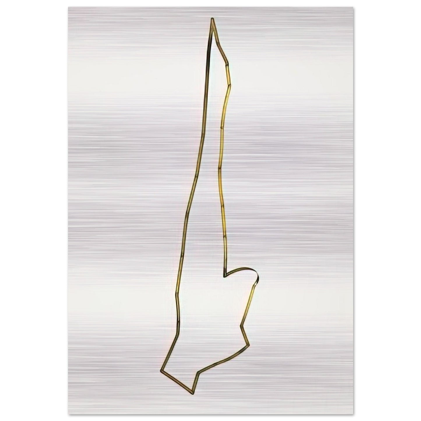 Mobile Articulated Sculpture - 1948 - Gyula Kosice Brushed Aluminum Print - 70x100 cm / 28x40 inches | Gyula Kosice Aluminum Print | Gyula Kosice Prints