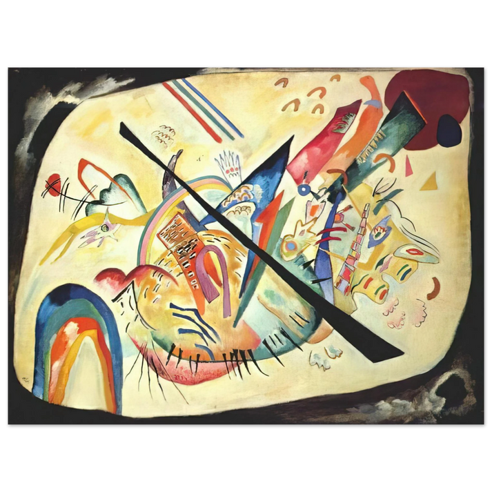 Wassily Kandinsky - WHITE OVAL 1919  75x100 cm / 30x40inches Fine Art Poster