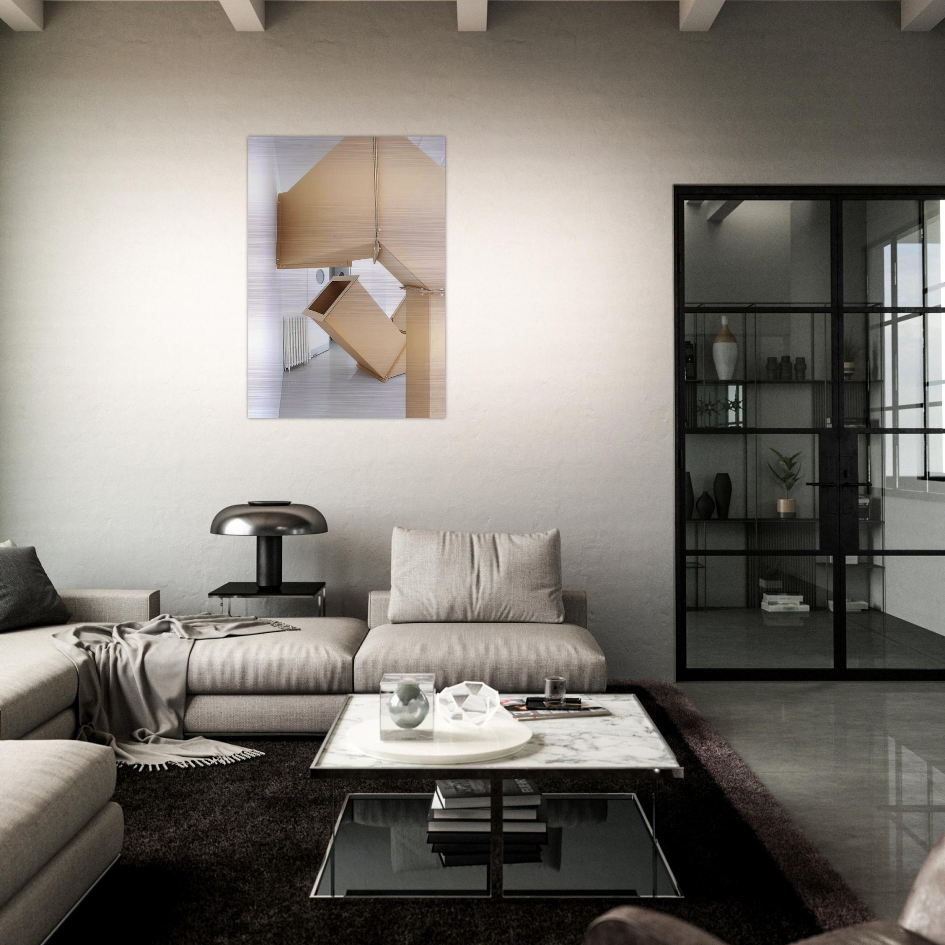 Series DW - 1967 - Charlotte Posenenske Brushed Aluminum Print - 70x100 cm / 28x40 inches | Charlotte Posenenske Aluminum Print | Charlotte Posenenske Prints