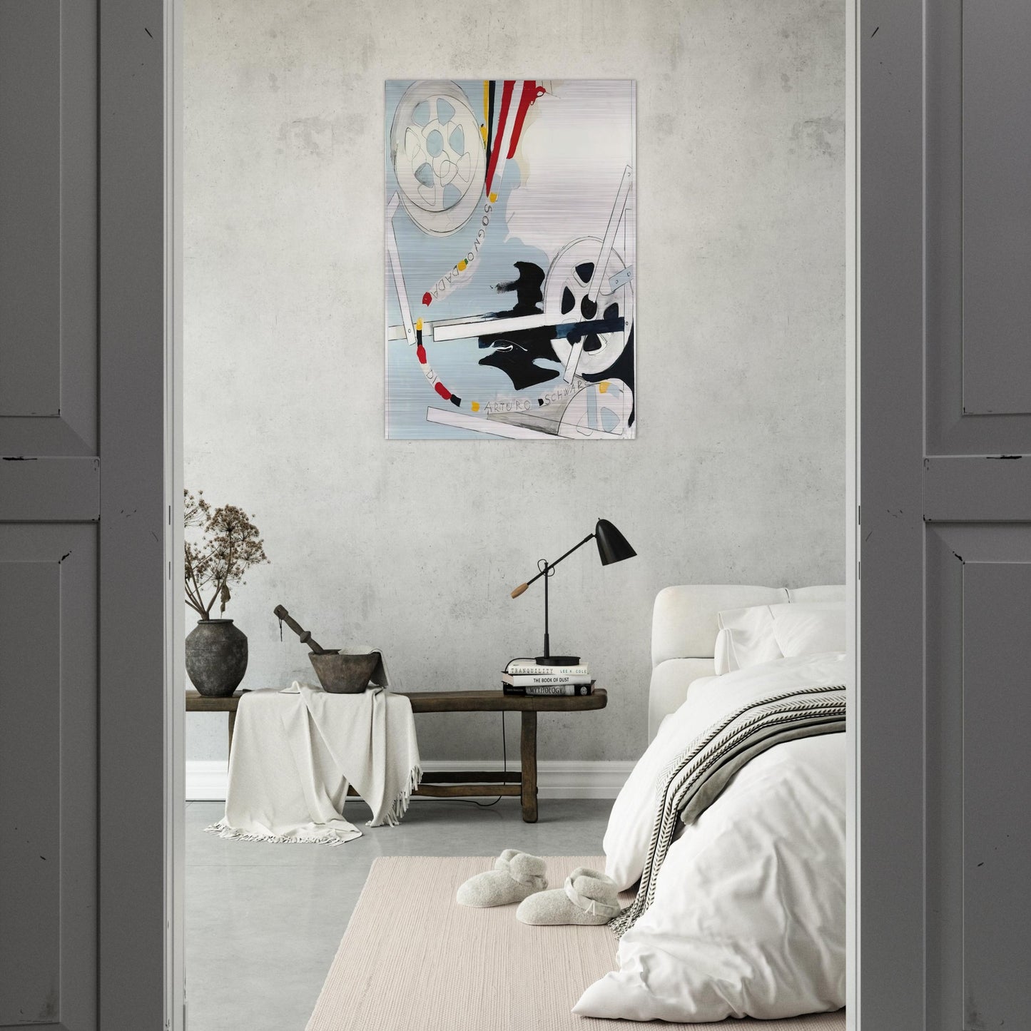 Il Sogno Dada di Arturo Schwarz - 1965 - Mario Schifano Brushed Aluminum Print - 70x100 cm / 28x40 inches | Mario Schifano Aluminum Print | Mario Schifano Prints