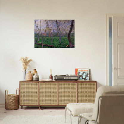 Bennecourt - claude monet Brushed Aluminum Print - 70x100 cm / 28x40 inches | claude monet Aluminum Print | claude monet Prints