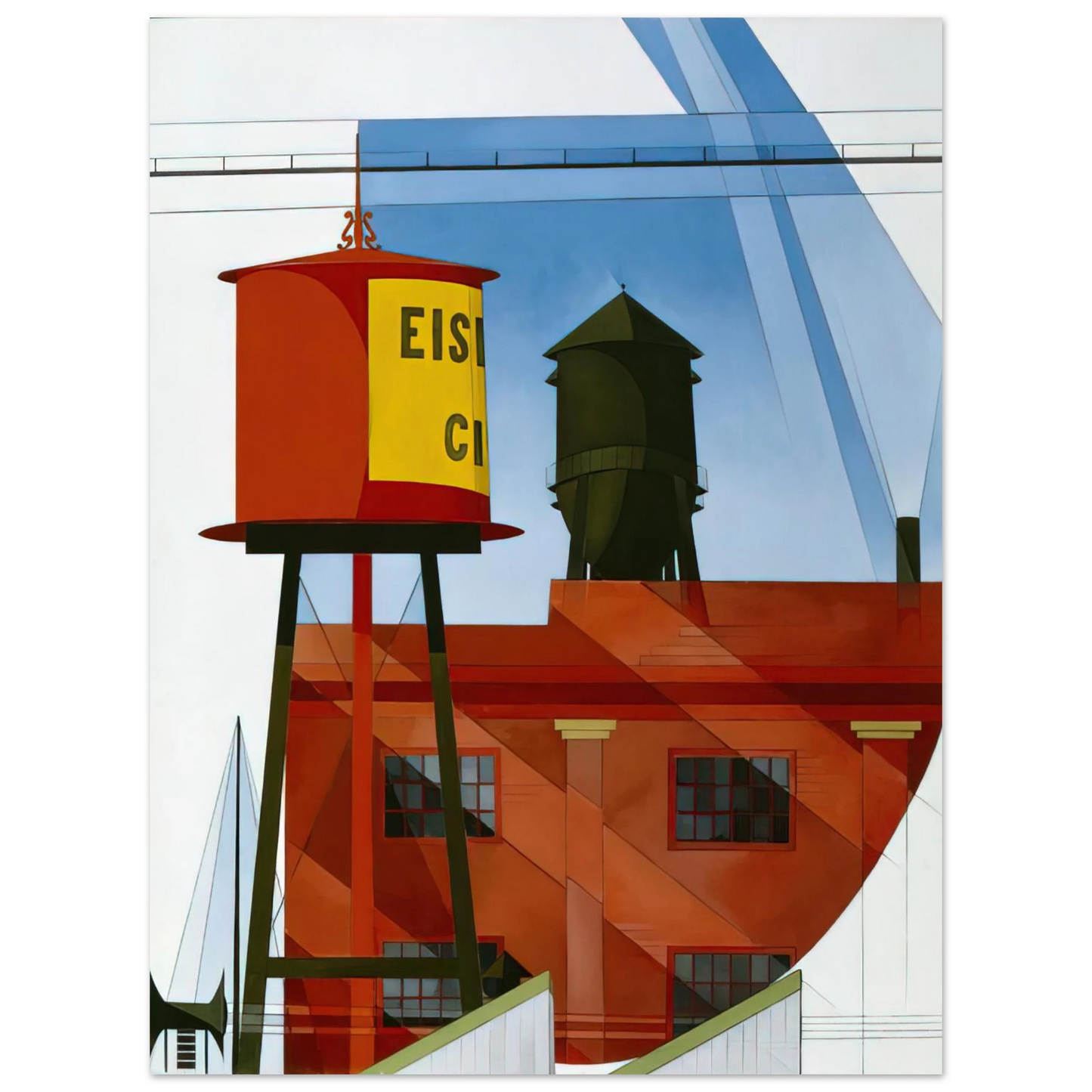 Charles Demuth - Buildings Abstraction, Lancaster - 1931  75x100 cm / 30x40inches Fine Art Poster